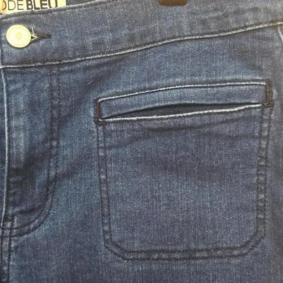 CODE BLEU Women's Denim Capri Pants - Classic Blue - Picture 2 of 11